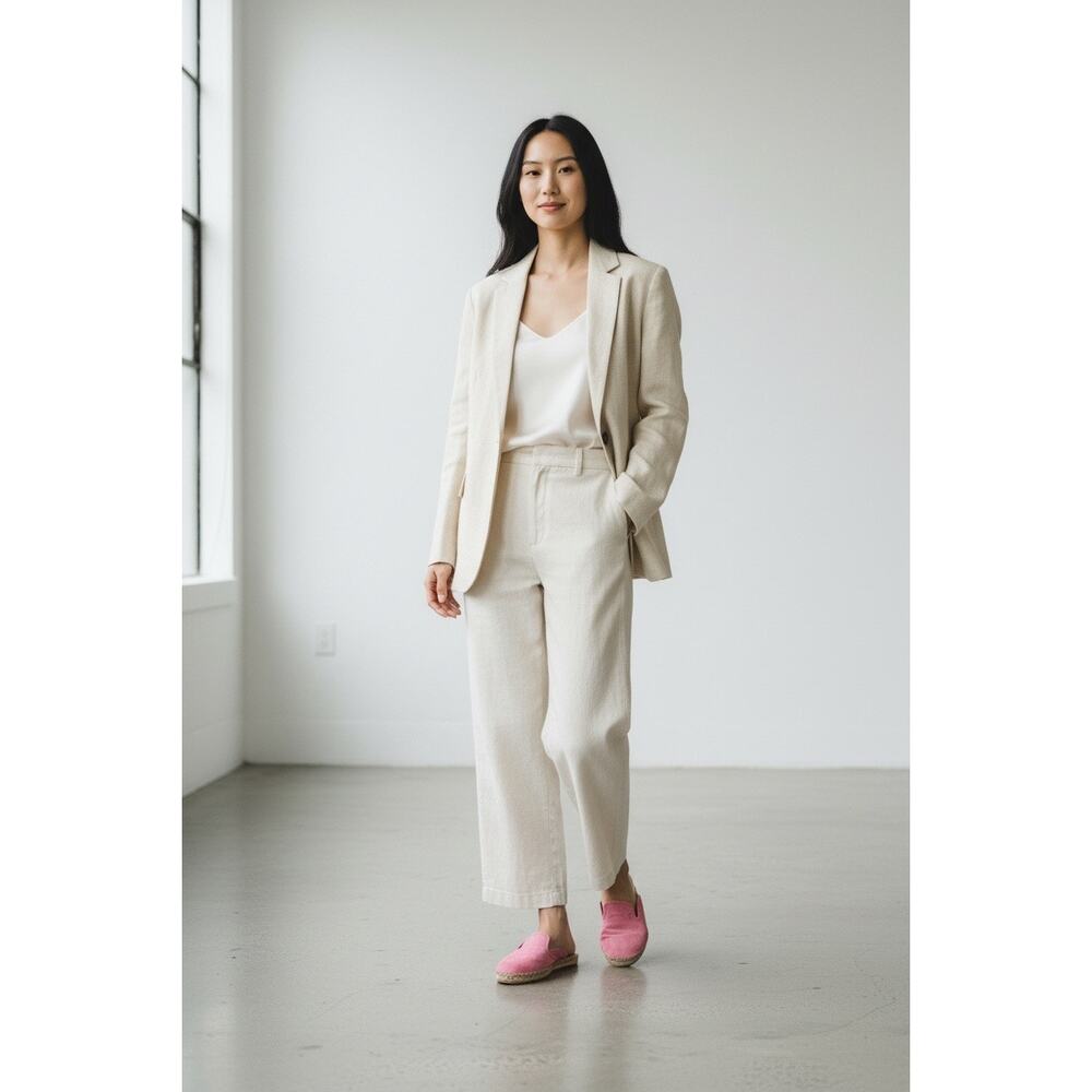 Prada pink suede leather slip on espadrilles size 5 35